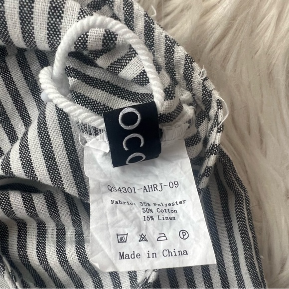 Utcoco Gray Striped Overall Jumpsuit - Picture 7 of 7